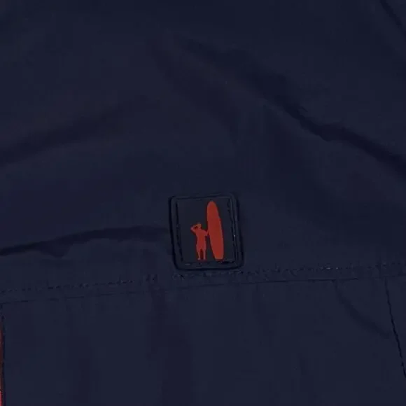 Johnnie-O Jacket Mens Large Blue PREP-FORMANCE Hooded Windbreaker Lightweight - Picture 3 of 11